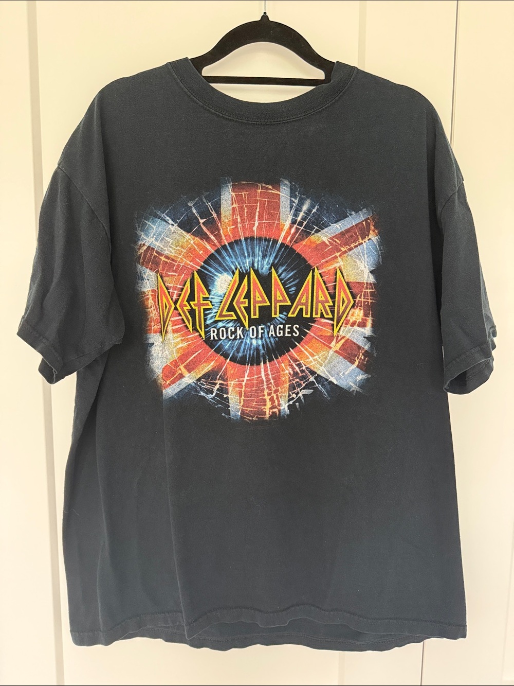 Anvil Black Def Leppard Rock of Ages Graphic Tee